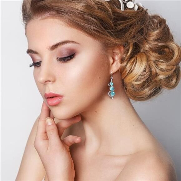 14 Pairs Vintage Teardrop Dangle Earrings for Women Boho Retro Leaf Drop - Picture 2 of 7